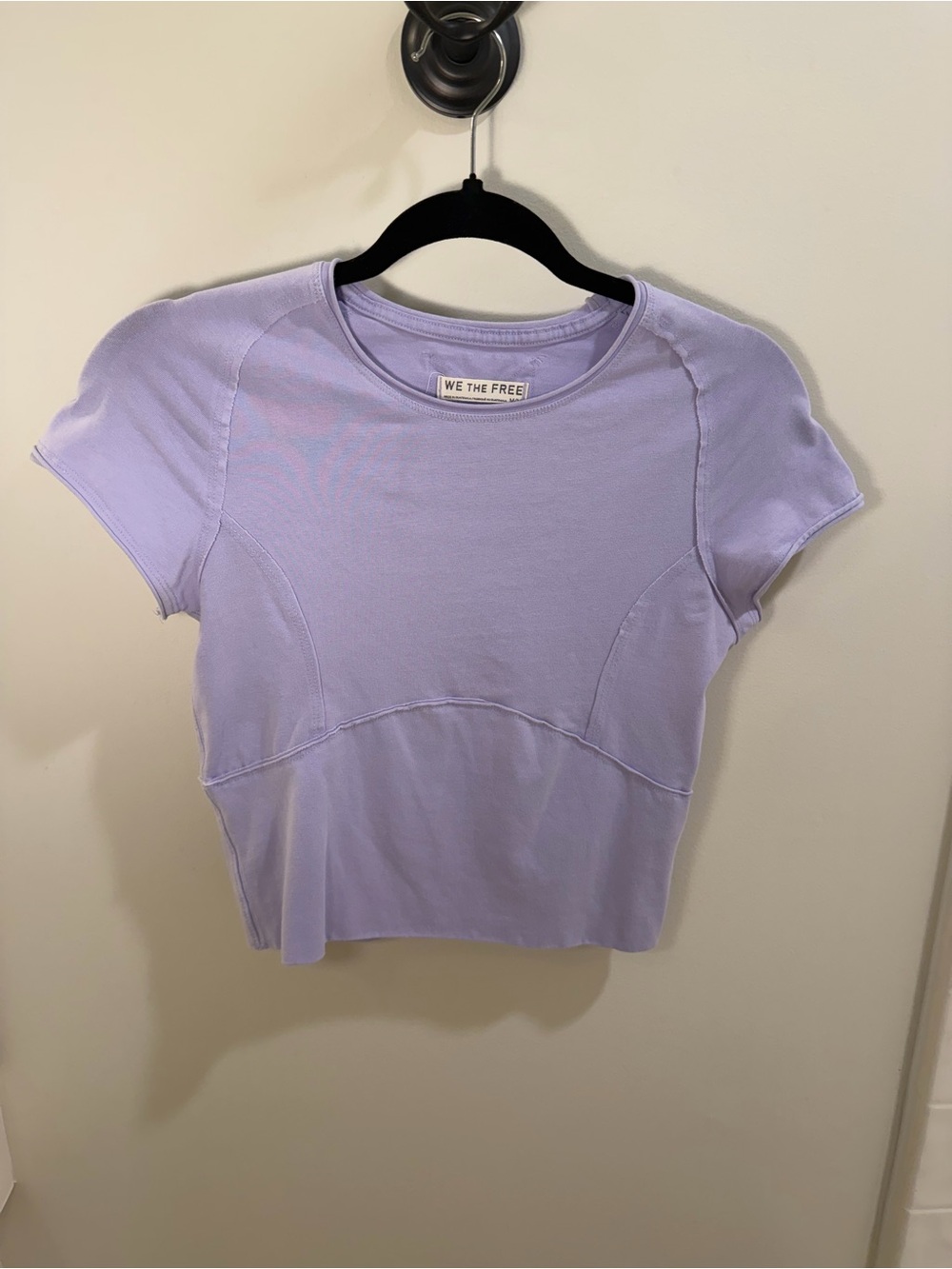 We The Free Lilac Short Sleeve Crewneck Top